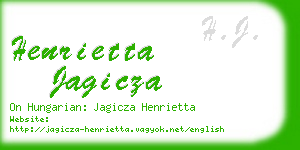 henrietta jagicza business card